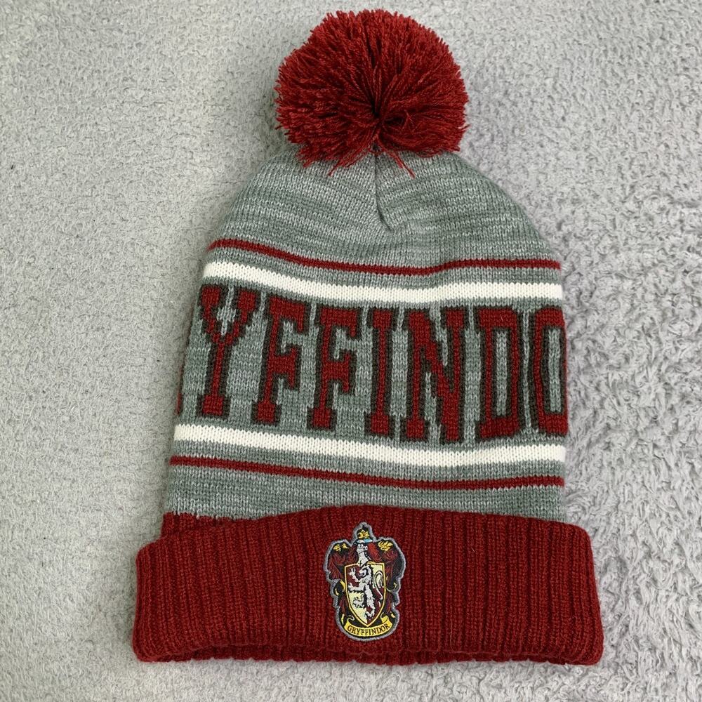 Gryffindor Harry Potter Beanie Pom Pom Hat Cap Gray Garnet Winter